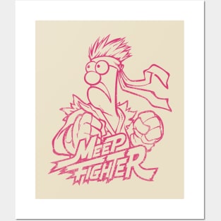 Beaker Meep muppets Retro Red Posters and Art